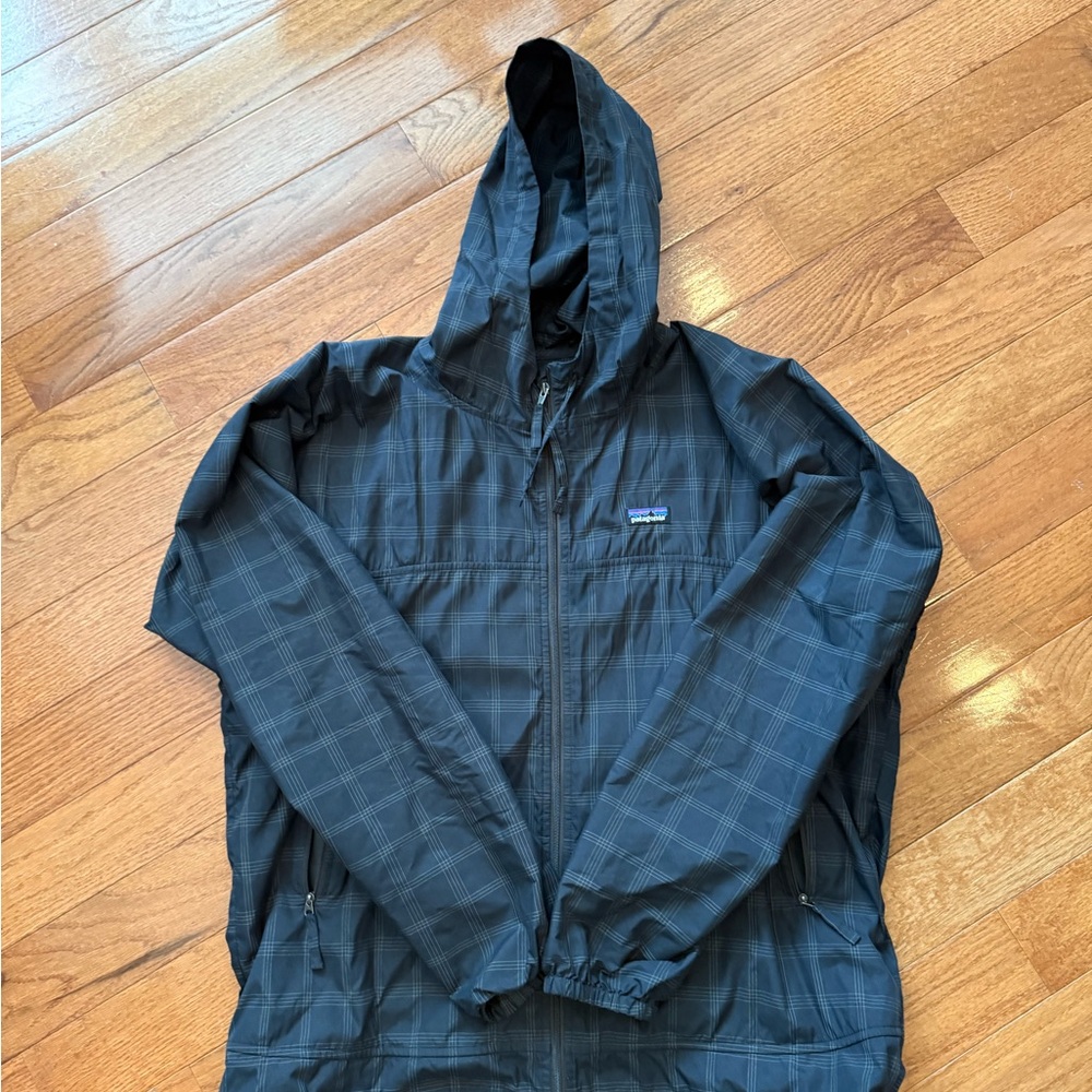 Patagonia Black Windbreaker Hooded Jacket